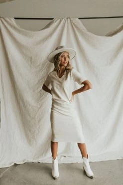 Henly SETS Tessa Textured Sweater In Oatmeal