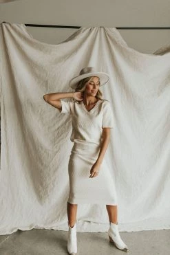 Henly SETS Tessa Textured Sweater In Oatmeal