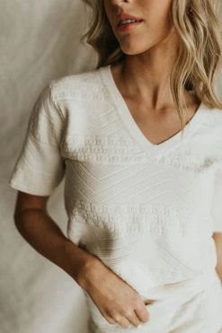 Henly SETS Tessa Textured Sweater In Oatmeal