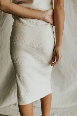 Henly SETS Tessa Textured Skirt In Oatmeal