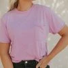 Henly Free People Vella Tee In Pink Plum
