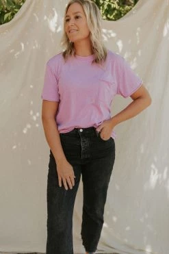 Henly Free People Vella Tee In Pink Plum