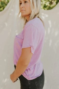 Henly Free People Vella Tee In Pink Plum