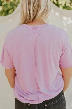 Henly Free People Vella Tee In Pink Plum