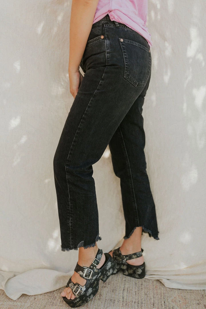 Henly Denim Free People Tapered Baggy Boyfriend In Mid-Century Panther