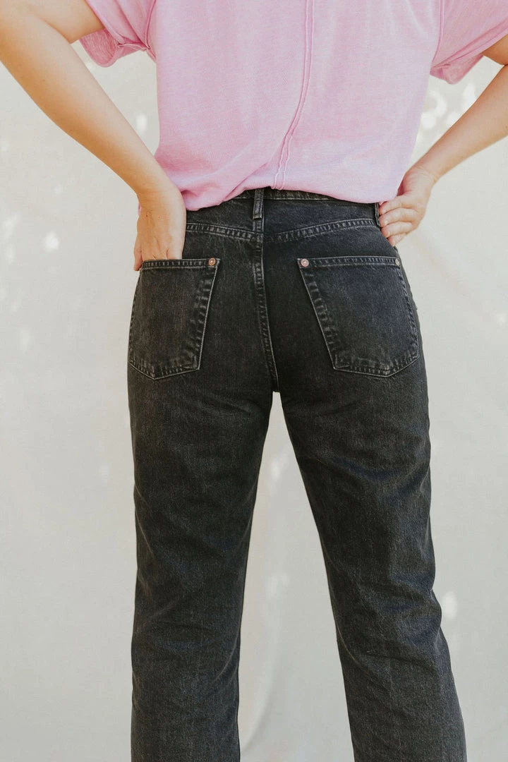 Henly Denim Free People Tapered Baggy Boyfriend In Mid-Century Panther