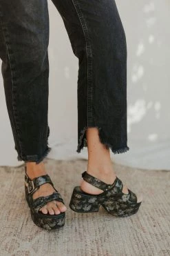 Henly Denim Free People Tapered Baggy Boyfriend In Mid-Century Panther