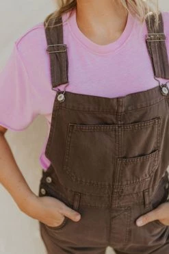 Henly Free People Ziggy Denim Overall In Mocha