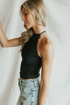 Henly Free People Mmkay Seamless Tank In Black