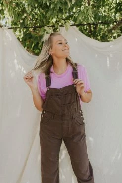 Henly Free People Ziggy Denim Overall In Mocha