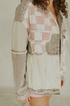 Henly Jackets/Shackets/Blazers Harlie Checkerboard Jacket