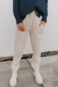 Henly *Free People Feelin' Good Utility Pull-On Pants In Natural