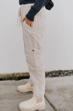 Henly *Free People Feelin' Good Utility Pull-On Pants In Natural