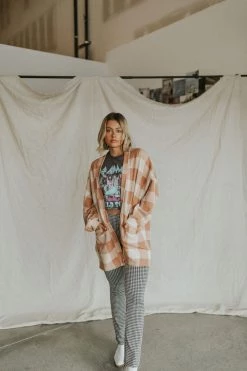 Henly Cardigans Free People Benji Cardi In Camel Combo