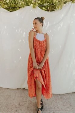 Henly Free People Azure Maxi In Sunny Day Flame Combo