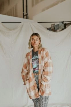 Henly Cardigans Free People Benji Cardi In Camel Combo