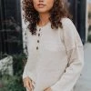 Henly Tulum Knit Long Sleeve In Oatmeal