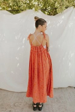 Henly Free People Azure Maxi In Sunny Day Flame Combo