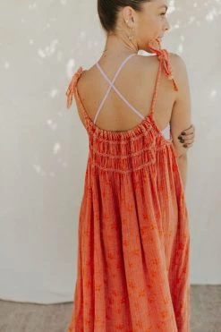 Henly Free People Azure Maxi In Sunny Day Flame Combo