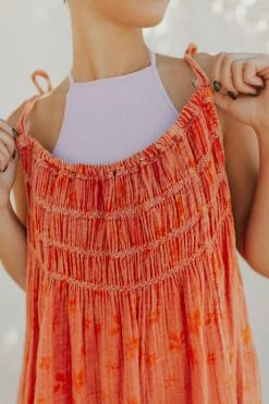 Henly Free People Azure Maxi In Sunny Day Flame Combo