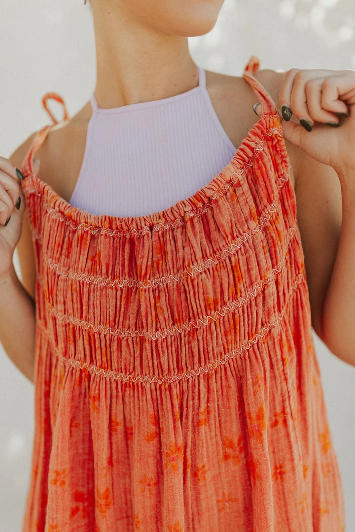 Henly Free People Azure Maxi In Sunny Day Flame Combo