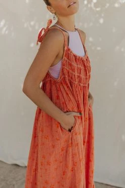 Henly Free People Azure Maxi In Sunny Day Flame Combo