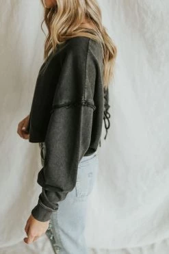 Henly Free People Bae Pullover In Black Sweaters