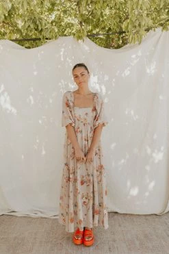 Henly Don't Look Back Floral Midi Dresses