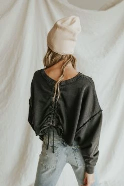 Henly Free People Bae Pullover In Black Sweaters