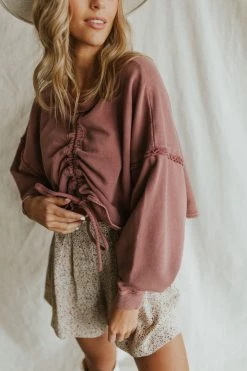 Henly Sweaters Free People Bae Pullover In Summer Sparrow