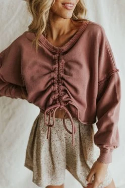 Henly Sweaters Free People Bae Pullover In Summer Sparrow