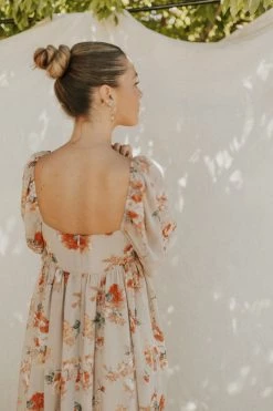 Henly Don't Look Back Floral Midi Dresses