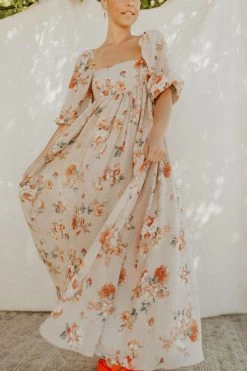 Henly Don't Look Back Floral Midi Dresses