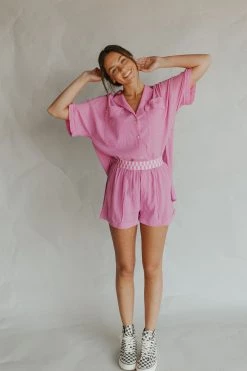 Henly Free People Sleep Talk Shorts In Vibrant Flower SETS