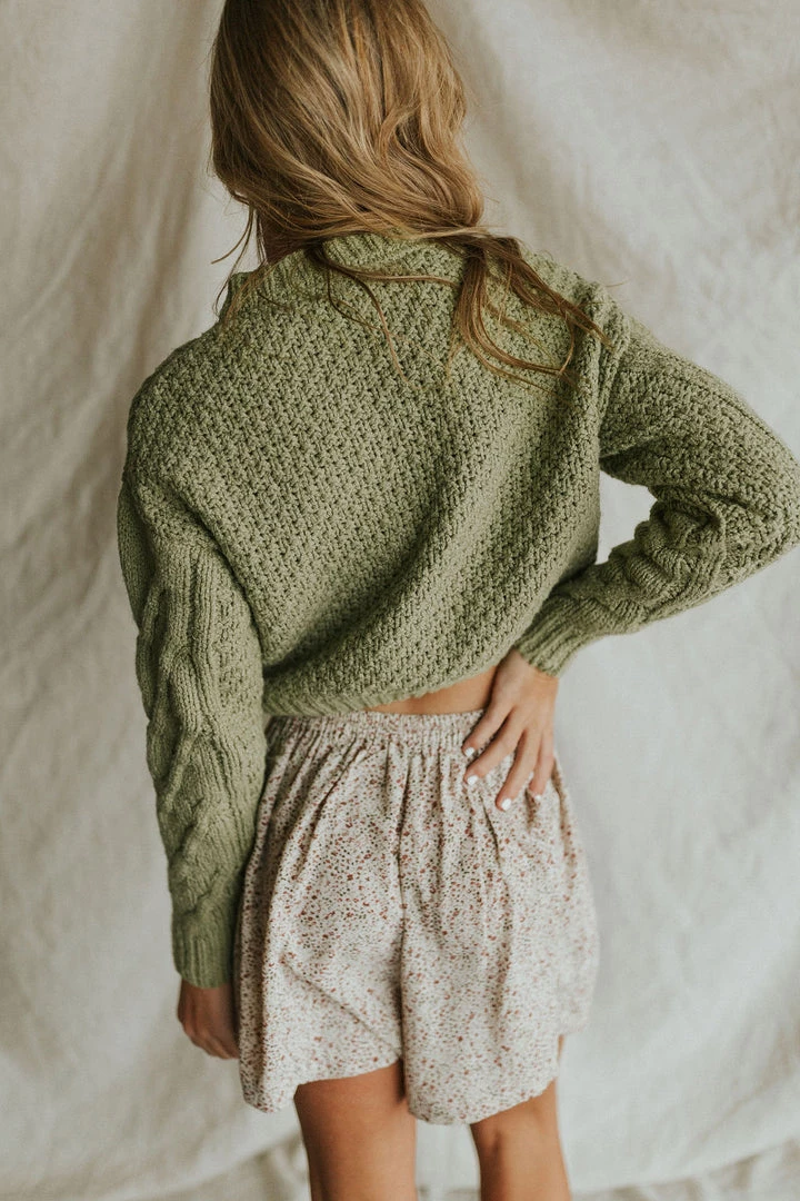 Henly Cardigans Free People Bonfire Cardi In Emerald Moth
