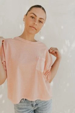 Henly Free People Alissa Tee In Roseblush Tops