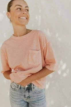 Henly Free People Alissa Tee In Roseblush Tops
