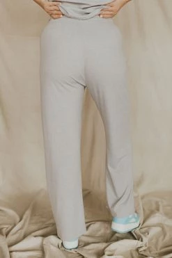 Henly SALE *Lounge Around Ribbed Pants In Heather Grey