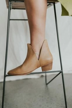 Henly Free People Charm Double V Ankle Boot In Tan