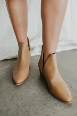 Henly Free People Charm Double V Ankle Boot In Tan