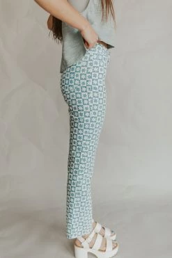 Henly Daisy Days Print Pants In Blue