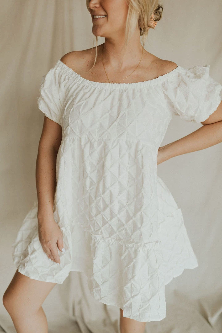 Henly Dresses Astrid Babydoll Dress In White