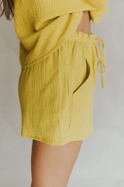 Henly You Gauze To Be Kidding Me Shorts In Lemon Grass SETS