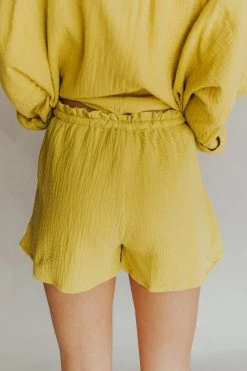 Henly You Gauze To Be Kidding Me Shorts In Lemon Grass SETS
