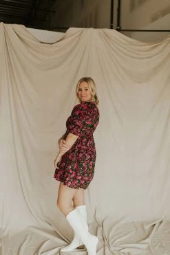 Henly ROSE To The Occasion Floral Mini Dresses