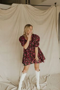 Henly ROSE To The Occasion Floral Mini Dresses