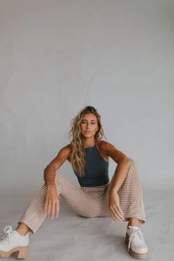 Henly *Zoe Gingham Flare Pants