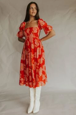 Henly Red Hot Chili Poppies DRESS