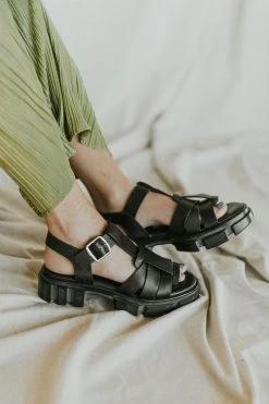 Henly Free People Brooks Fisherman Sandal In Black