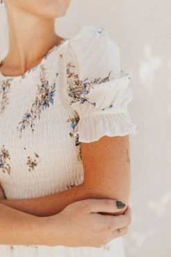 Henly Wisteria Smocked Midi Dresses